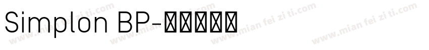 Simplon BP字体转换